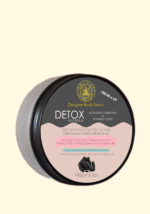 activated charcoal detoxifying and purifying face scrub with floral essential oil (EO) for pigmented acne prone dry, oily, combination skin.