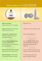 comparison table of chocolate lip scrub showing how its better than regular normal lip scrubs available in market.